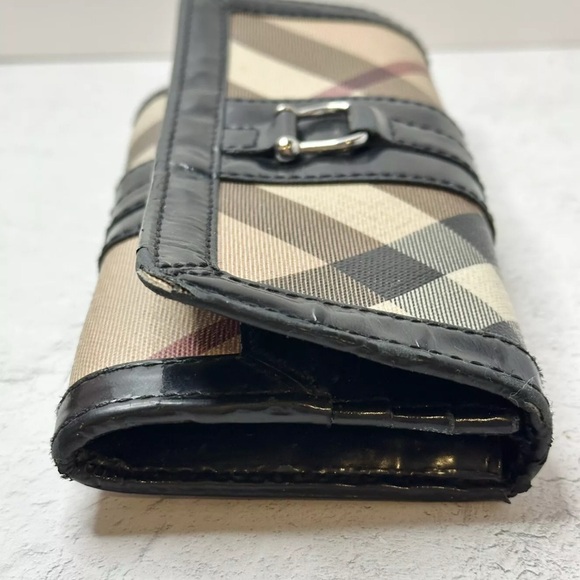 BURBERRY CHECK NOVA / LEATHER CLUTCH/WALLET W/DUST BAG & BOX - Picture 14 of 16